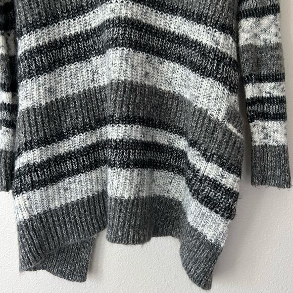 Vintage Mossimo Knit open cardigan sweater striped long normcore Y2K winter S - Picture 9 of 11